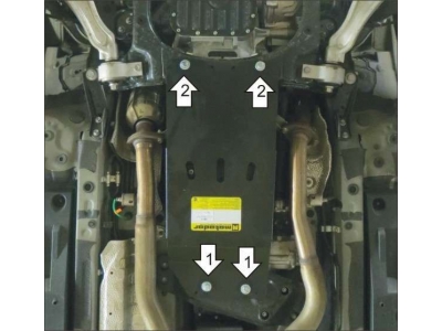 Защита КПП и РК Мотодор сталь 3 мм для Lexus GS300/GS350 2005-2018