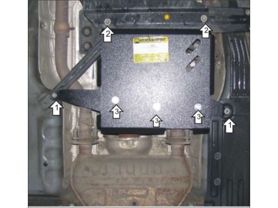 Защита раздаточной коробки Мотодор сталь 3 мм для Jeep Grand Cherokee 2010-2013
