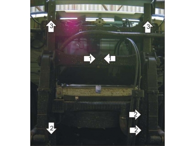 Защита радиатора Мотодор сталь 2 мм для Hyundai HD-120 2006-2021