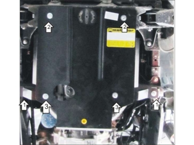 Защита картера двигателя Мотодор сталь 2 мм для Hyundai Porter 2012-2021