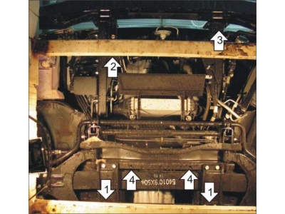 Защита радиатора Мотодор сталь 2 мм для Nissan Cabstar 2006-2021 21403