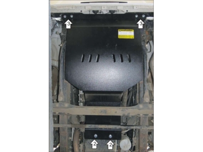 Защита картера, КПП и радиатора Мотодор сталь 3 мм для Isuzu NPR-75H 2011-2021