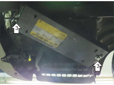 Защита радиатора кондиционера Мотодор сталь 2 мм для Isuzu NMR-85H 2011-2021
