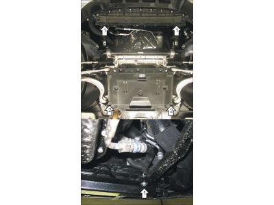 Защита картера и КПП Мотодор алюминий 5 мм для Audi Q5 2008-2016