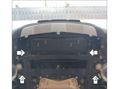 Защита радиатора Мотодор алюминий 5 мм для BMW X6 E71/E72 2010-2014