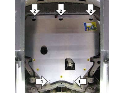Защита картера, КПП и дифференциала Мотодор алюминий 5 мм для Ford Kuga 2008-2013