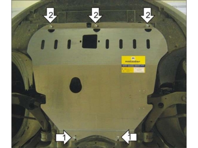 Защита картера и КПП Мотодор алюминий 5 мм для Ford Focus 2 2005-2011