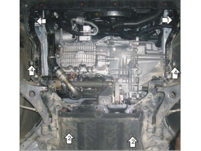 Защита картера и КПП Мотодор алюминий 5 мм для Ford Kuga 2013-2021