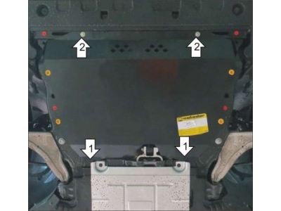 Защита картера и КПП Мотодор алюминий 5 мм для Ford Mondeo 2015-2021
