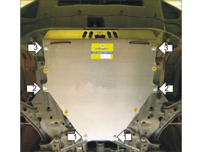 Защита картера и КПП Мотодор алюминий 5 мм для Honda CR-V 2007-2012