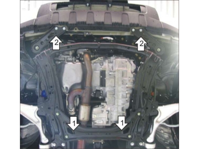 Защита картера и КПП Мотодор алюминий 5 мм для Honda Pilot/Acura MDX 2006-2011