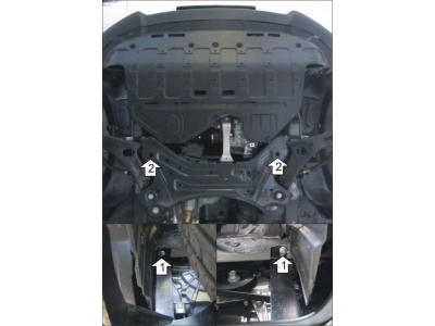 Защита картера и КПП Мотодор алюминий 5 мм для Hyundai ix35/Kia Sportage 2010-2016