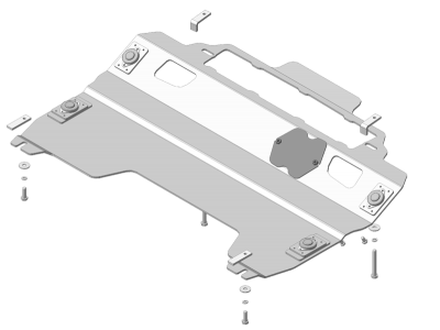Защита картера и КПП Мотодор алюминий 5 мм для Mazda CX-9 № 31103