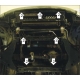 Защита картера и дифференциала Мотодор алюминий 5 мм для Mitsubishi L200 2006-2015
