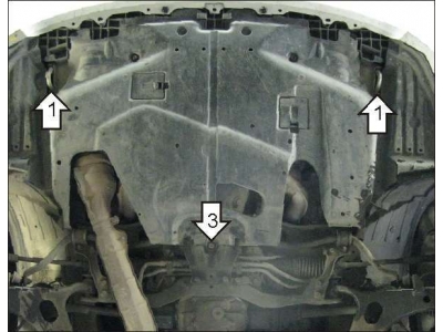 Защита картера двигателя Мотодор алюминий 5 мм для Subaru Outback/Legacy/Impreza 2003-2011