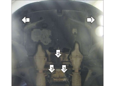 Защита картера и КПП Мотодор алюминий 5 мм для Subaru Tribeca 2004-2014