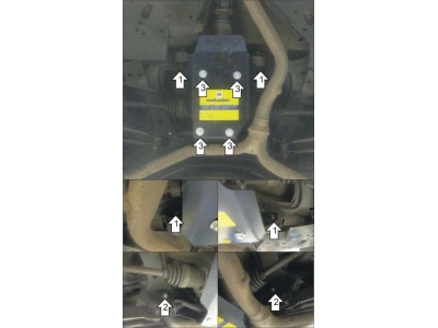 Защита заднего дифференциала Мотодор алюминий 5 мм для Subaru Tribeca 2004-2014