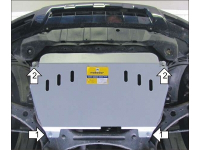 Защита картера и КПП Мотодор алюминий 5 мм для Toyota Highlander/Lexus RX300/330/350 2001-2009