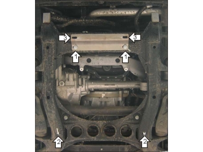 Защита картера двигателя Мотодор алюминий 5 мм для Volkswagen Touareg/Porsche Cayenne 2002-2017