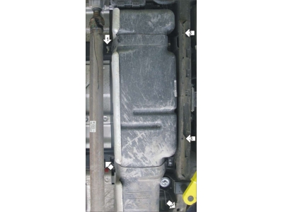 Защита бензобака Мотодор алюминий 5 мм для Chevrolet Express 2002-2021