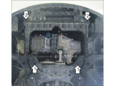 Защита картера и КПП Мотодор алюминий 3 мм для Hyundai Solaris/Kia Rio 2010-2017