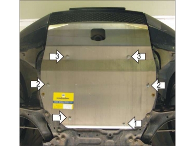 Защита картера и КПП Мотодор алюминий 5 мм для Land Rover Freelander 2 2006-2014