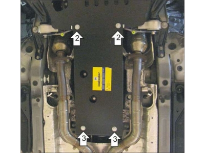 Защита КПП Мотодор алюминий 5 мм для Lexus GS300/GS350 2007-2012