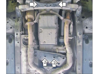 Защита КПП Мотодор алюминий 5 мм для Lexus GS300/GS350 2005-2018