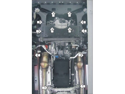 Защита картера и КПП Мотодор алюминий 5 мм для Jaguar XF 2011-2015