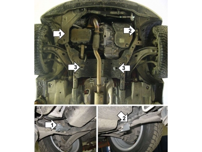 Защита картера и КПП Мотодор алюминий 5 мм для Mini Cooper 2007-2013