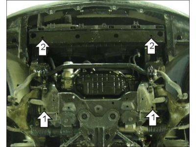 Защита картера двигателя Мотодор алюминий 5 мм для Infiniti G25/G35/G37 2006-2014