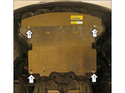 Защита картера двигателя Мотодор алюминий 5 мм для Infiniti G25/G35/G37 2006-2014