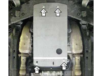 Защита КПП Мотодор алюминий 5 мм для Infiniti FX37/FX50/FX35/QX70 2007-2017