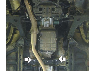 Защита АКПП Мотодор алюминий 8 мм для Subaru Forester 2008-2013
