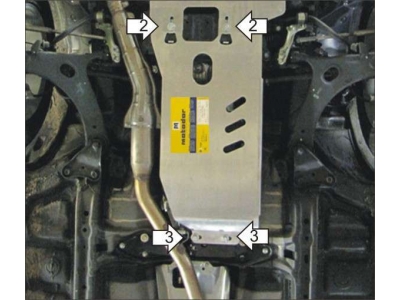 Защита АКПП Мотодор алюминий 8 мм для Subaru Forester 2008-2013