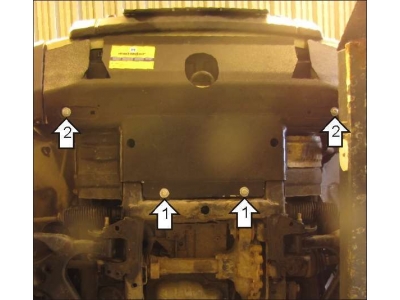 Защита радиатора Мотодор алюминий 8 мм для Land Rover Discovery 3 2005-2009