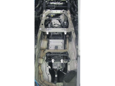 Защита КПП и РК Мотодор алюминий 8 мм для Land Rover Range Rover Vogue 2012-2021