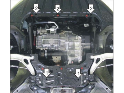 Защита картера и КПП Мотодор сталь 2 мм для Ford Focus 2/C-Max 2004-2011 60702