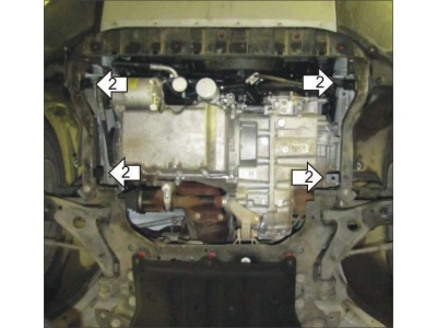 Защита картера и КПП Мотодор сталь 2 мм для Ford Kuga 2013-2021 60706
