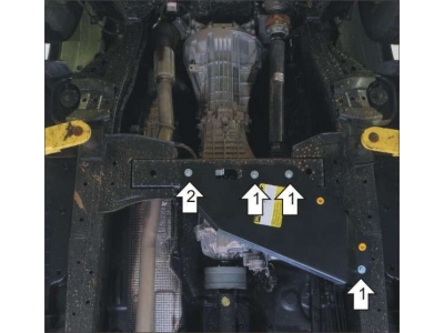 Защита раздаточной коробки Мотодор сталь 2 мм для Ford Ranger 2012-2015