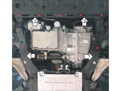 Защита картера и КПП Мотодор сталь 2 мм для Ford Mondeo 2015-2021 60713