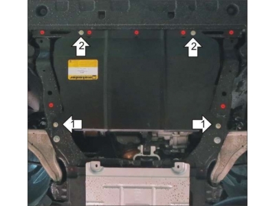 Защита картера и КПП Мотодор сталь 2 мм для Ford Mondeo 2015-2021 60713