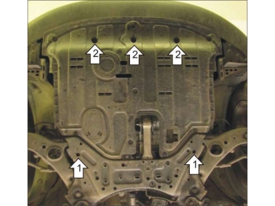 Защита картера и КПП Мотодор сталь 2 мм для Kia Sorento 2012-2020 