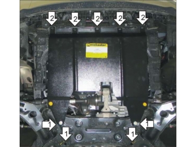 Защита картера и КПП Мотодор сталь 2 мм для Kia Venga 2011-2018 61002