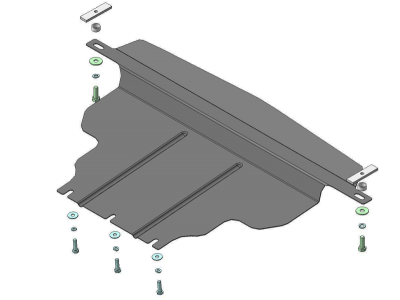 Защита радиатора Мотодор сталь 2 мм для Kia Mohave 2008-2020