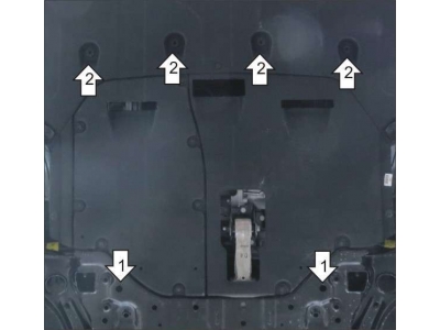 Защита картера и КПП Мотодор сталь 2 мм для Kia Optima 2016-2021