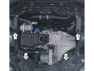 Защита картера и КПП Мотодор сталь 2 мм для Kia Sportage 2016-2021