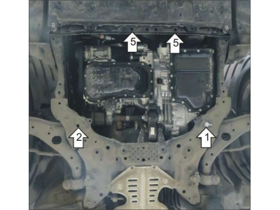 Защита картера и КПП Мотодор сталь 2 мм для Mazda CX-5/Mazda 3/6 Mazda 3/6/CX-5/CX-9