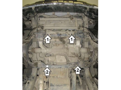 Защита картера двигателя Мотодор сталь 2 мм для Nissan Pathfinder/Navara 2004-2015