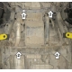 Защита КПП Мотодор сталь 2 мм для Nissan Pathfinder/Navara 2004-2015